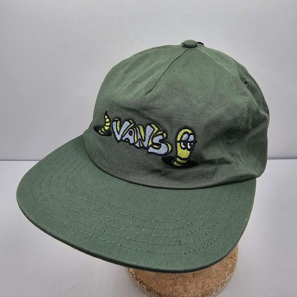 Vans Skate Classics Shallow Unstructured Hat Olive Green Worm Adult Snapback OS
